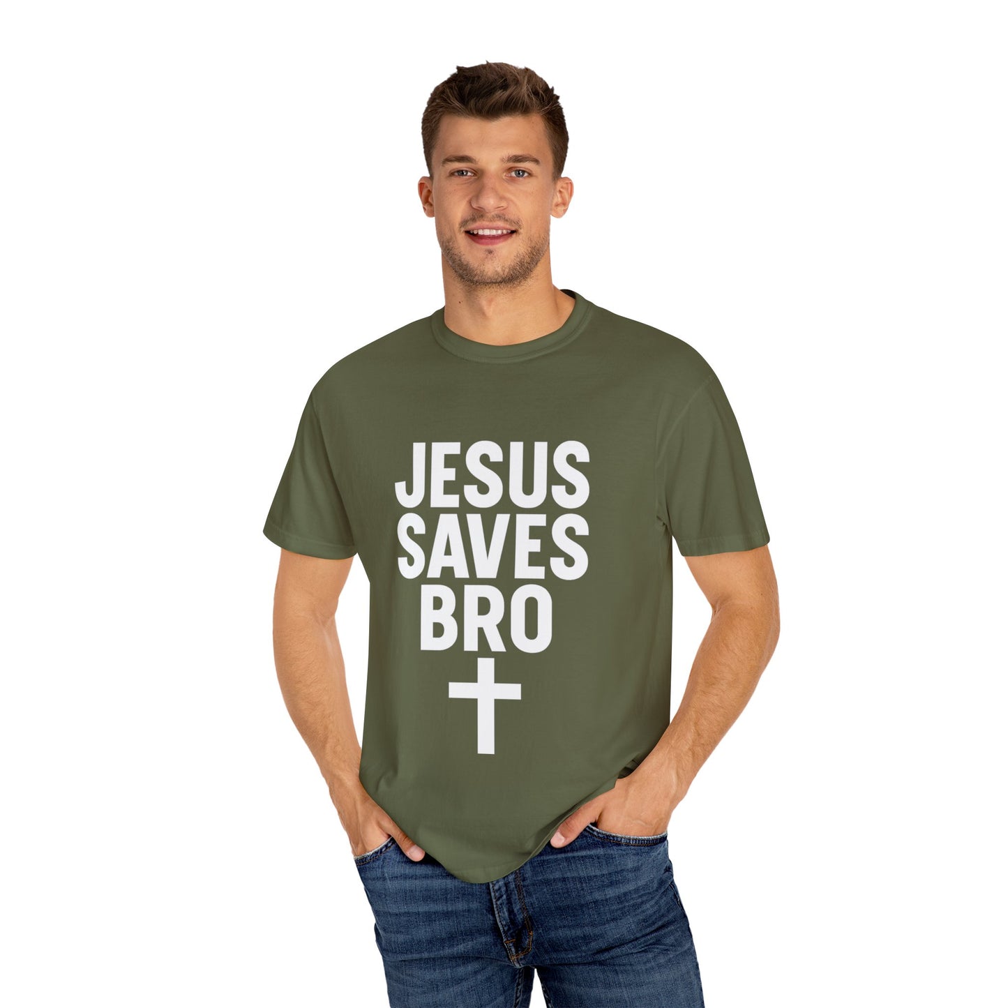 Copy of Jesus Saves Bro T-Shirt | Unisex Garment-Dyed Tee | Faith-Based Apparel, Christian T-Shirt, Casual Wear, Gift for Friends
