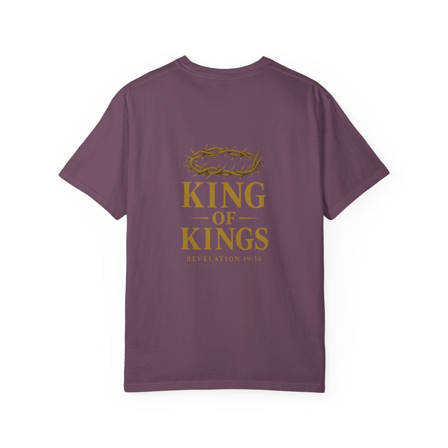 King of Kings Garment-Dyed T-Shirt, Faith-Based Apparel, Unisex Graphic Tee, Religious Gifts, Inspirational Clothing, Meaningful Fashion