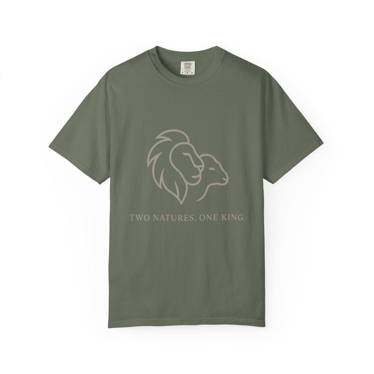 Garment-Dyed T-shirt with Inspirational Lion Design, Unisex Graphic Tee, Comfortable Casual Wear, Perfect Gift, Nature Lover Apparel