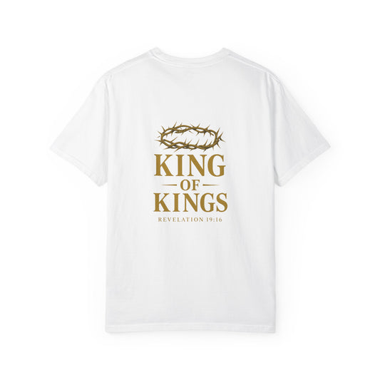 King of Kings Garment-Dyed T-Shirt, Faith-Based Apparel, Unisex Graphic Tee, Religious Gifts, Inspirational Clothing, Meaningful Fashion