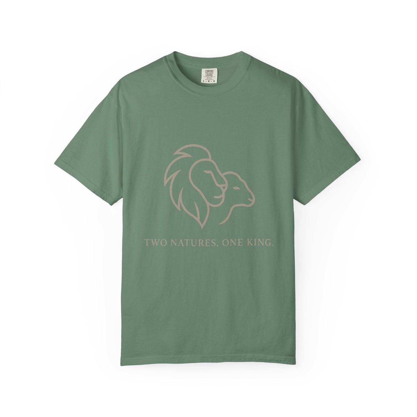 Garment-Dyed T-shirt with Inspirational Lion Design, Unisex Graphic Tee, Comfortable Casual Wear, Perfect Gift, Nature Lover Apparel