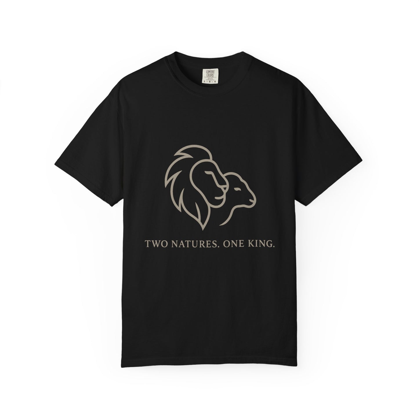 Garment-Dyed T-shirt with Inspirational Lion Design, Unisex Graphic Tee, Comfortable Casual Wear, Perfect Gift, Nature Lover Apparel