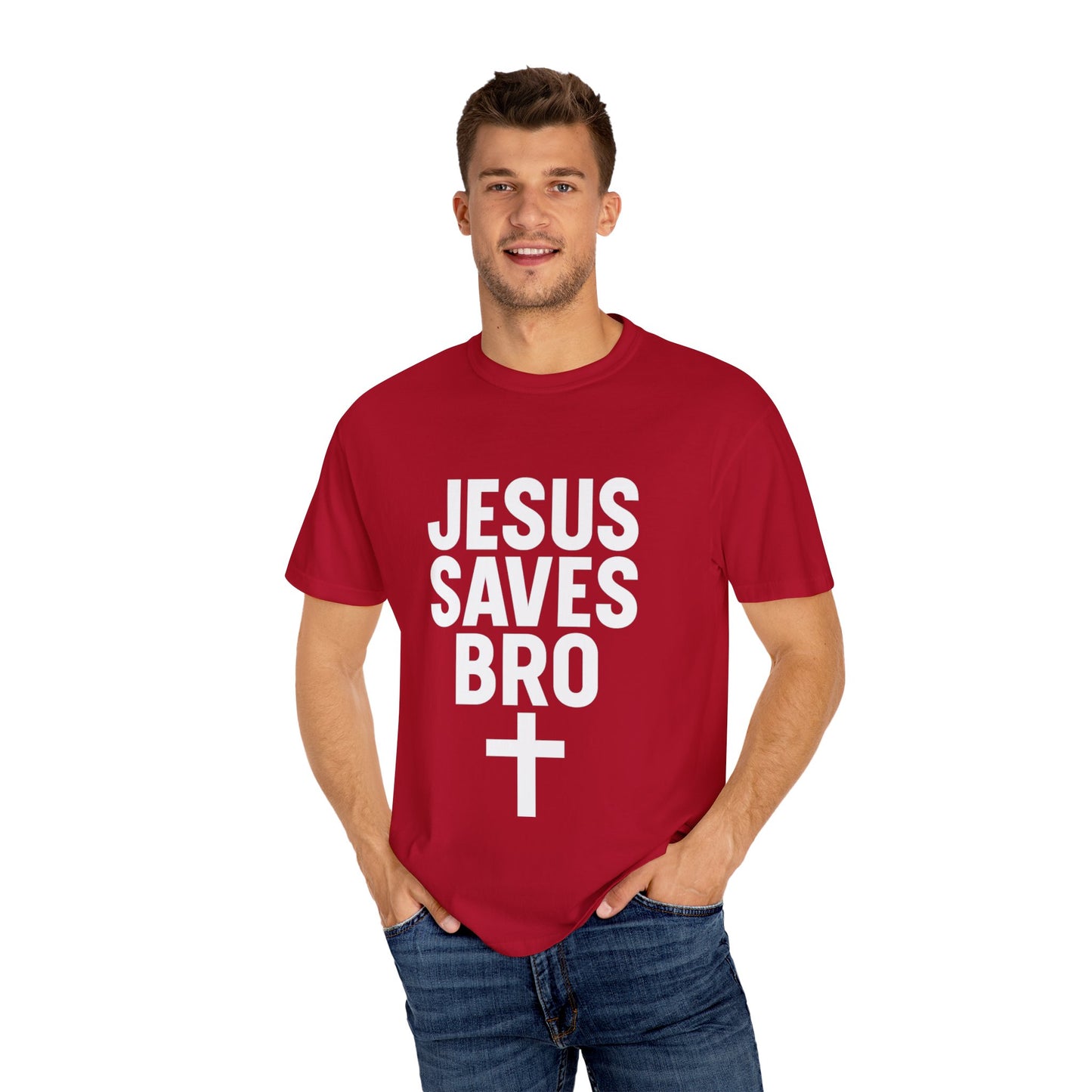 Copy of Jesus Saves Bro T-Shirt | Unisex Garment-Dyed Tee | Faith-Based Apparel, Christian T-Shirt, Casual Wear, Gift for Friends